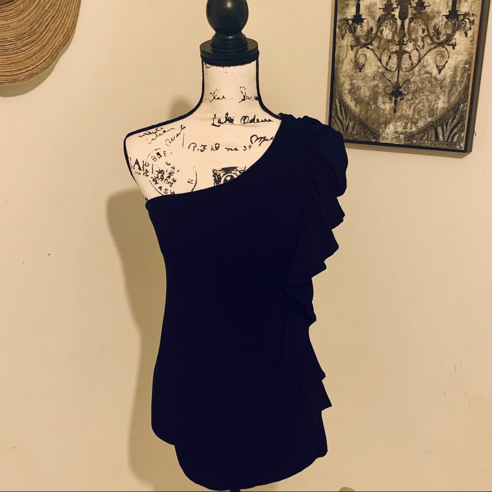Ella Moss One Shoulder Top with Side Zipper
